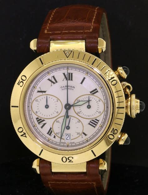 cartier automatic watch men|cartier 18k gold watch men.